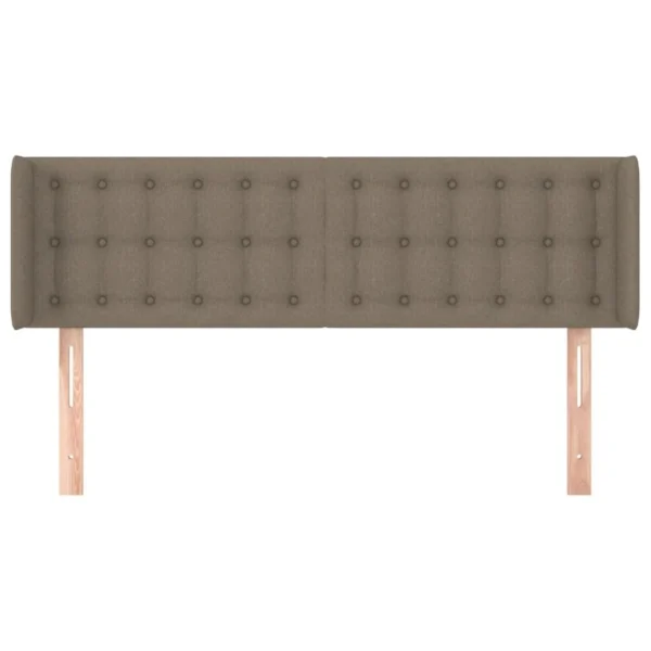VidaXL Tête De Lit Avec Oreilles Taupe 147x16x78/88 Cm Tissu fashioniable 4