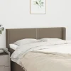 VidaXL Tête De Lit Avec Oreilles Taupe 147x16x78/88 Cm Tissu Officielle 17