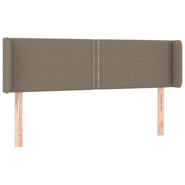 VidaXL Tête De Lit Avec Oreilles Taupe 147x16x78/88 Cm Tissu Officielle 3