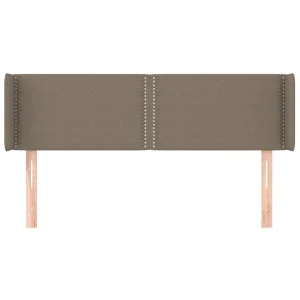 VidaXL Tête De Lit Avec Oreilles Taupe 147x16x78/88 Cm Tissu Officielle 11