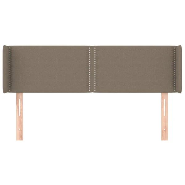 VidaXL Tête De Lit Avec Oreilles Taupe 147x16x78/88 Cm Tissu Officielle 4