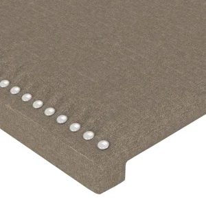 VidaXL Tête De Lit Avec Oreilles Taupe 147x16x78/88 Cm Tissu Officielle 15