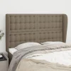 offre spéciale VidaXL Tête De Lit Avec Oreilles Taupe 147x23x118/128 Cm Tissu 19