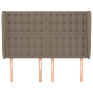 offre spéciale VidaXL Tête De Lit Avec Oreilles Taupe 147x23x118/128 Cm Tissu 11
