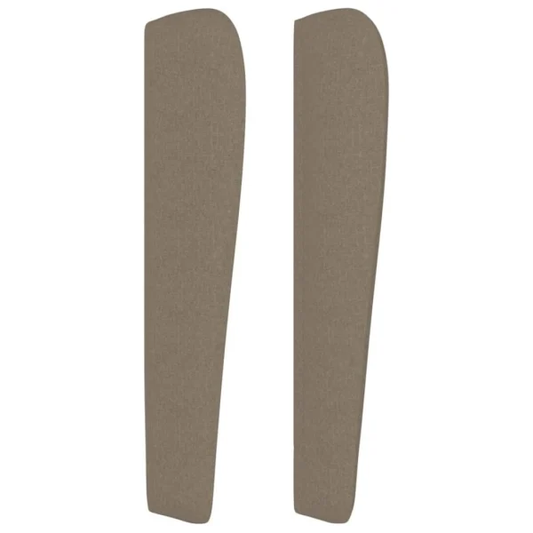 offre spéciale VidaXL Tête De Lit Avec Oreilles Taupe 147x23x118/128 Cm Tissu 5