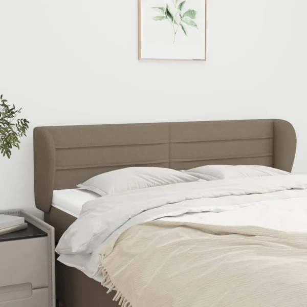 VidaXL Tête De Lit Avec Oreilles Taupe 147x23x78/88 Cm Tissu Top ventes 1