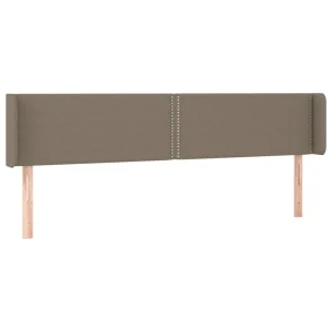 nouvelle saison VidaXL Tête De Lit Avec Oreilles Taupe 183x16x78/88 Cm Tissu 9