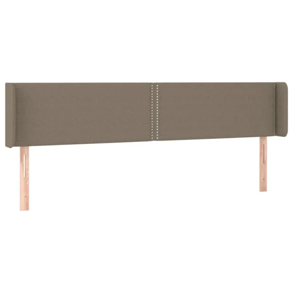 nouvelle saison VidaXL Tête De Lit Avec Oreilles Taupe 183x16x78/88 Cm Tissu 3