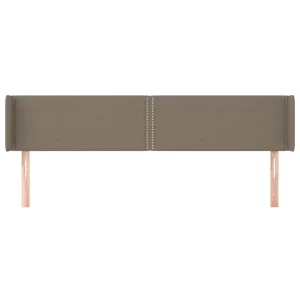 nouvelle saison VidaXL Tête De Lit Avec Oreilles Taupe 183x16x78/88 Cm Tissu 11