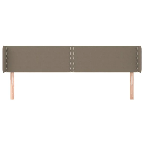 nouvelle saison VidaXL Tête De Lit Avec Oreilles Taupe 183x16x78/88 Cm Tissu 4