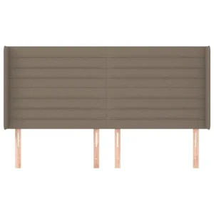VidaXL Tête De Lit Avec Oreilles Taupe 203x16x118/128 Cm Tissu à prix d'occasion 11