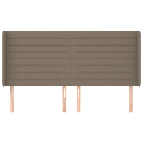 VidaXL Tête De Lit Avec Oreilles Taupe 203x16x118/128 Cm Tissu à prix d'occasion 4
