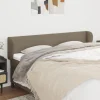 VidaXL Tête De Lit Avec Oreilles Taupe 203x23x78/88 Cm Tissu l'unique style 19