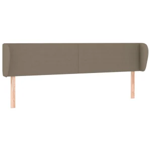 VidaXL Tête De Lit Avec Oreilles Taupe 203x23x78/88 Cm Tissu l'unique style 9