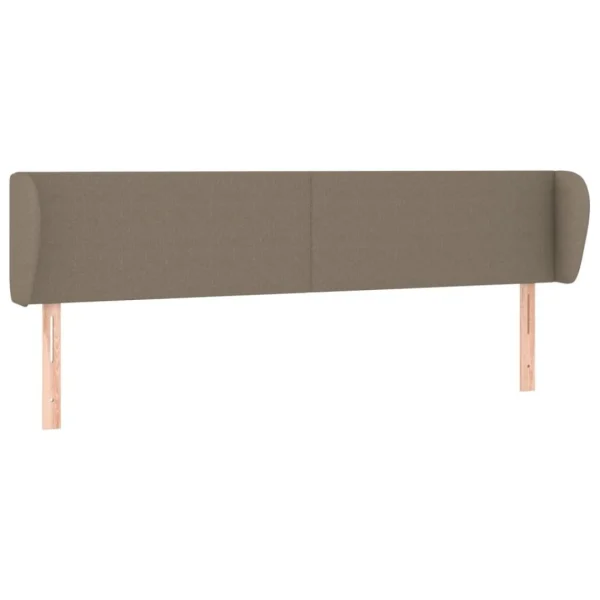 VidaXL Tête De Lit Avec Oreilles Taupe 203x23x78/88 Cm Tissu l'unique style 3