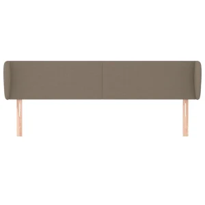 VidaXL Tête De Lit Avec Oreilles Taupe 203x23x78/88 Cm Tissu l'unique style 11