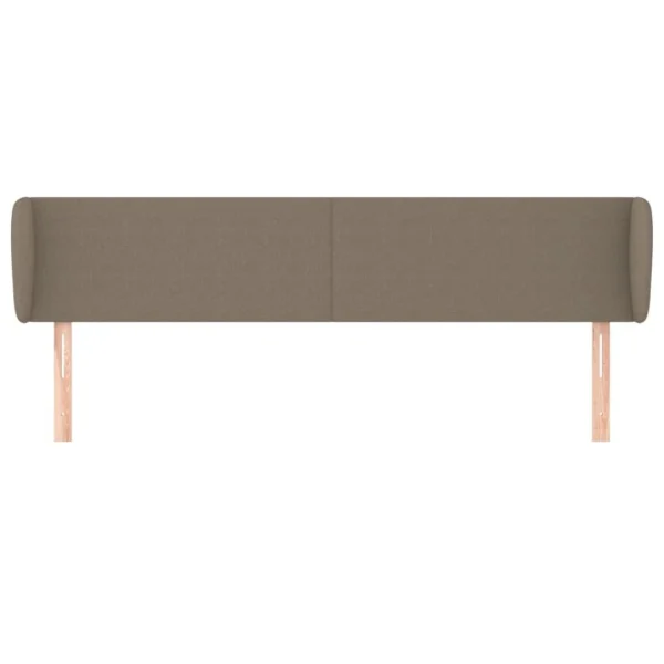 VidaXL Tête De Lit Avec Oreilles Taupe 203x23x78/88 Cm Tissu l'unique style 4