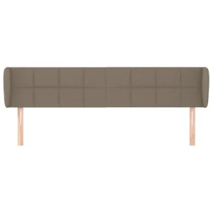 VidaXL Tête De Lit Avec Oreilles Taupe 203x23x78/88 Cm Tissu magasins pour 11