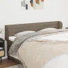 VidaXL Tête De Lit Avec Oreilles Taupe 203x23x78/88 Cm Tissu Nouvelle Collection 16