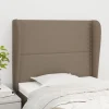 VidaXL Tête De Lit Avec Oreilles Taupe 83x23x118/128 Cm Tissu magasins pas chers 17