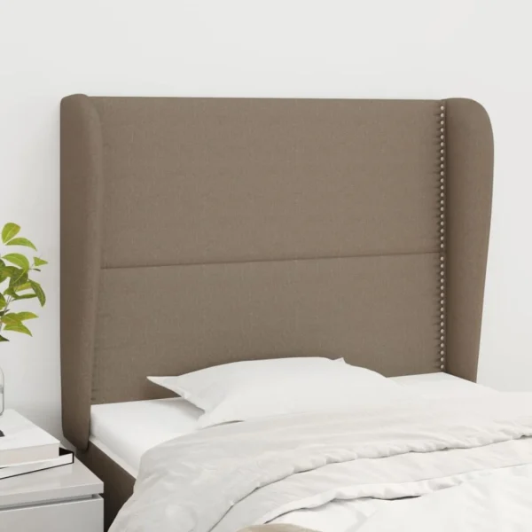 VidaXL Tête De Lit Avec Oreilles Taupe 83x23x118/128 Cm Tissu magasins pas chers 1