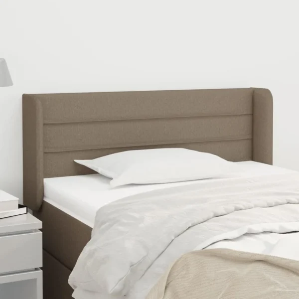 VidaXL Tête De Lit Avec Oreilles Taupe 93x16x78/88 Cm Tissu soldes ligne 1