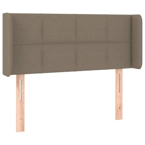 bas prix VidaXL Tête De Lit Avec Oreilles Taupe 93x16x78/88 Cm Tissu 3