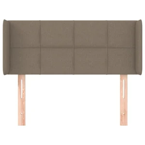 bas prix VidaXL Tête De Lit Avec Oreilles Taupe 93x16x78/88 Cm Tissu 11