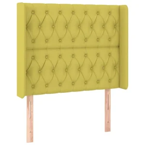 VidaXL Tête De Lit Avec Oreilles Vert 103x16x118/128 Cm Tissu comparez les prix 9