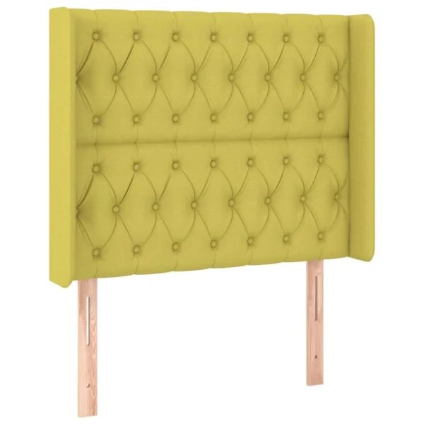 VidaXL Tête De Lit Avec Oreilles Vert 103x16x118/128 Cm Tissu comparez les prix 3