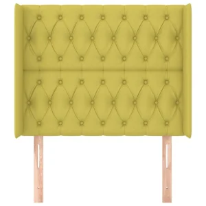VidaXL Tête De Lit Avec Oreilles Vert 103x16x118/128 Cm Tissu comparez les prix 11