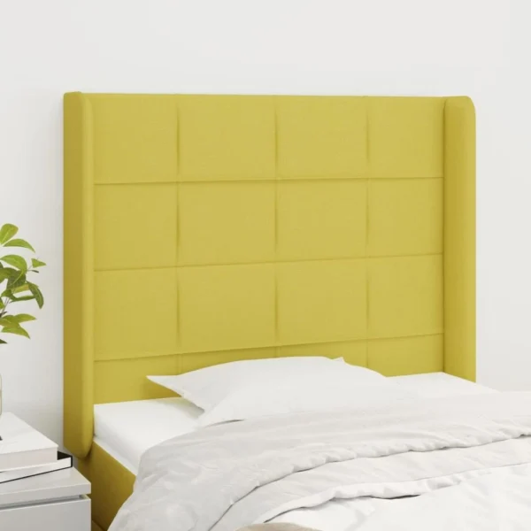 commentaire favorable VidaXL Tête De Lit Avec Oreilles Vert 103x16x118/128 Cm Tissu 1