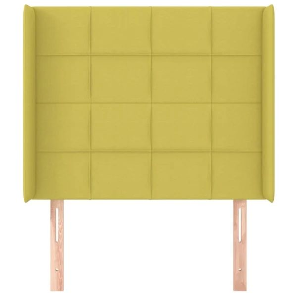 commentaire favorable VidaXL Tête De Lit Avec Oreilles Vert 103x16x118/128 Cm Tissu 4