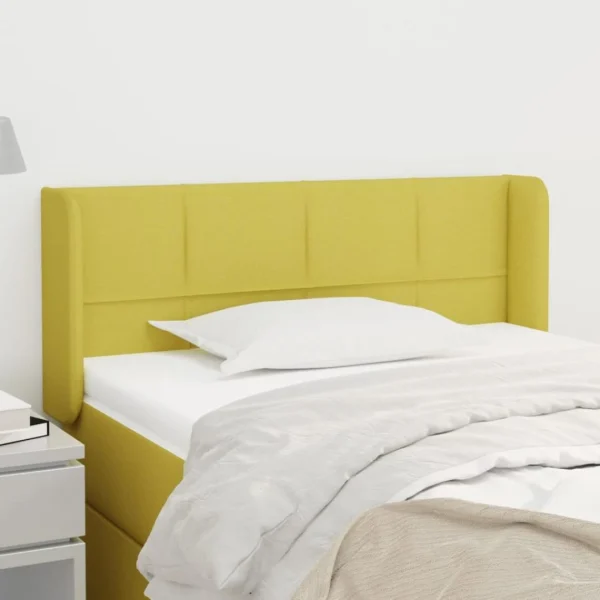 VidaXL Tête De Lit Avec Oreilles Vert 103x16x78/88 Cm Tissu soldes magasin 1