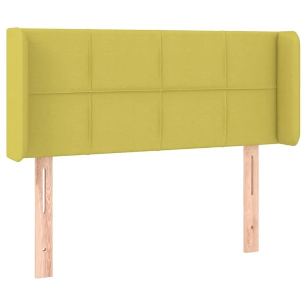 VidaXL Tête De Lit Avec Oreilles Vert 103x16x78/88 Cm Tissu soldes magasin 3