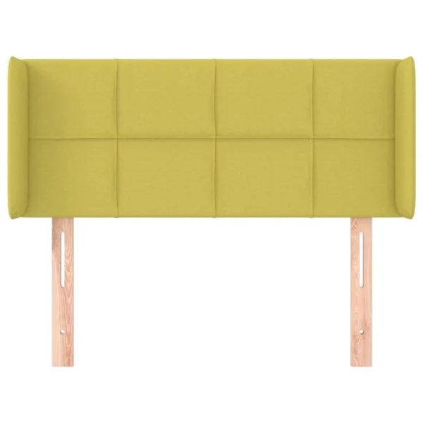 VidaXL Tête De Lit Avec Oreilles Vert 103x16x78/88 Cm Tissu soldes magasin 4