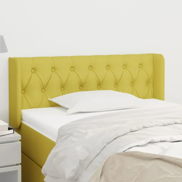 prix abordable VidaXL Tête De Lit Avec Oreilles Vert 103x16x78/88 Cm Tissu 1