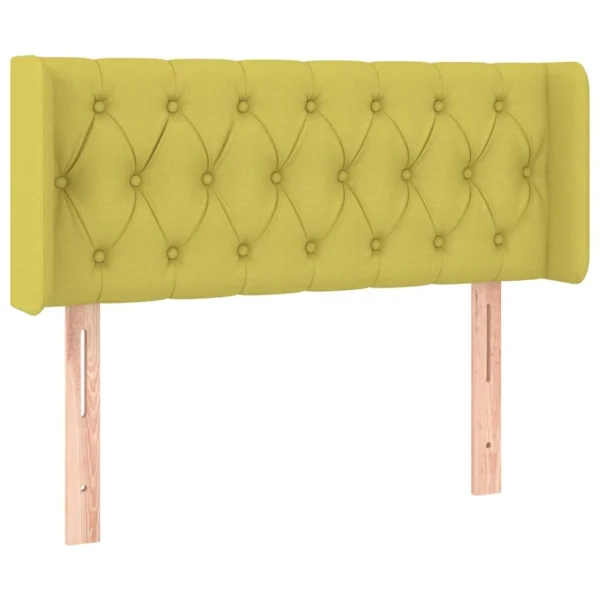 prix abordable VidaXL Tête De Lit Avec Oreilles Vert 103x16x78/88 Cm Tissu 3