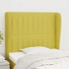 livraison la plus rapide VidaXL Tête De Lit Avec Oreilles Vert 103x23x118/128 Cm Tissu 19