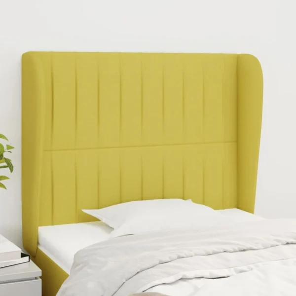 livraison la plus rapide VidaXL Tête De Lit Avec Oreilles Vert 103x23x118/128 Cm Tissu 1