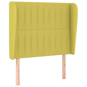 livraison la plus rapide VidaXL Tête De Lit Avec Oreilles Vert 103x23x118/128 Cm Tissu 9