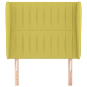 livraison la plus rapide VidaXL Tête De Lit Avec Oreilles Vert 103x23x118/128 Cm Tissu 11