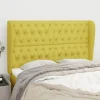VidaXL Tête De Lit Avec Oreilles Vert 147x23x118/128 Cm Tissu Boutique officielle 11