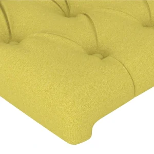 VidaXL Tête De Lit Avec Oreilles Vert 147x23x118/128 Cm Tissu Boutique officielle 15