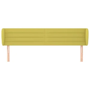 meilleur service VidaXL Tête De Lit Avec Oreilles Vert 163x23x78/88 Cm Tissu 11
