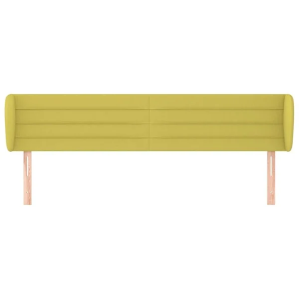 meilleur service VidaXL Tête De Lit Avec Oreilles Vert 163x23x78/88 Cm Tissu 4