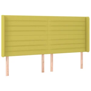 VidaXL Tête De Lit Avec Oreilles Vert 183x16x118/128 Cm Tissu Achat 9