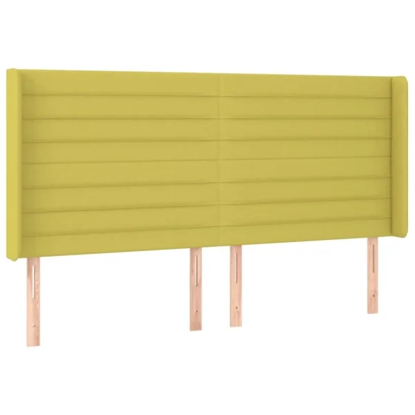 VidaXL Tête De Lit Avec Oreilles Vert 183x16x118/128 Cm Tissu Achat 3