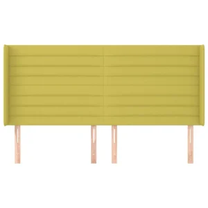 VidaXL Tête De Lit Avec Oreilles Vert 183x16x118/128 Cm Tissu Achat 11