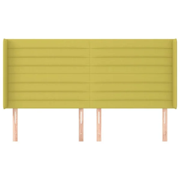 VidaXL Tête De Lit Avec Oreilles Vert 183x16x118/128 Cm Tissu Achat 4